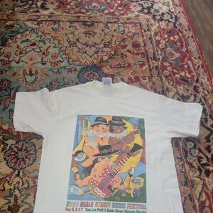 Vintage 2000 Beale Street Music Festival White T-Shirt Size Medium